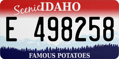 ID license plate E498258