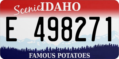 ID license plate E498271