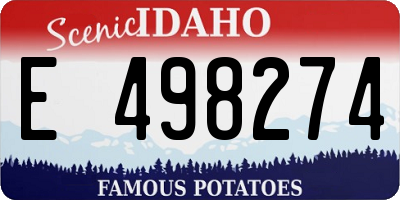 ID license plate E498274