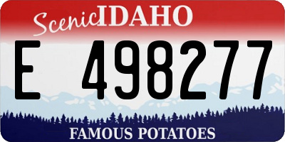 ID license plate E498277