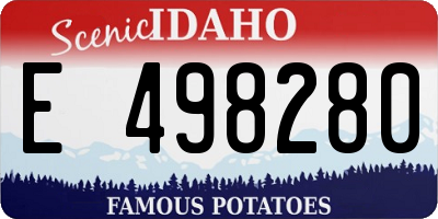 ID license plate E498280