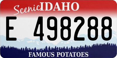 ID license plate E498288