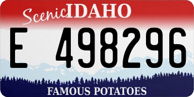 ID license plate E498296