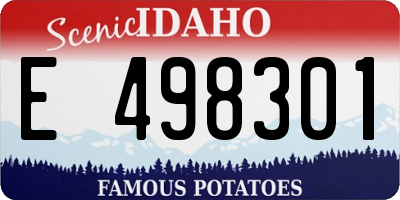 ID license plate E498301