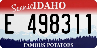 ID license plate E498311