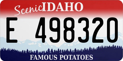 ID license plate E498320