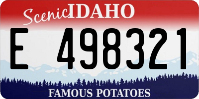 ID license plate E498321
