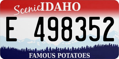 ID license plate E498352