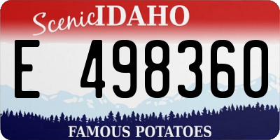 ID license plate E498360