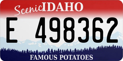 ID license plate E498362