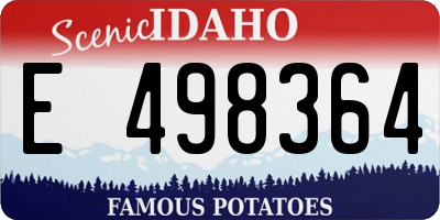 ID license plate E498364