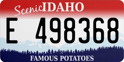 ID license plate E498368