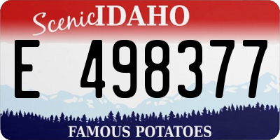 ID license plate E498377