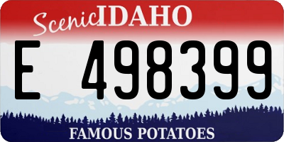 ID license plate E498399