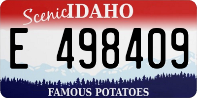 ID license plate E498409