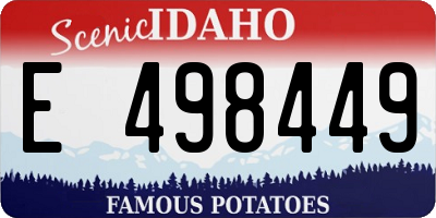 ID license plate E498449