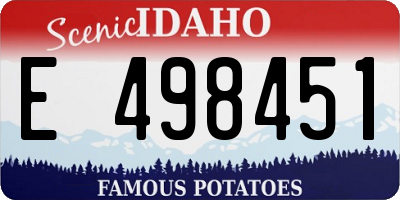 ID license plate E498451