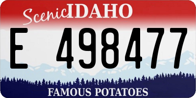 ID license plate E498477
