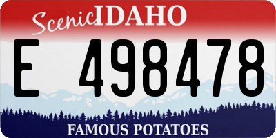 ID license plate E498478