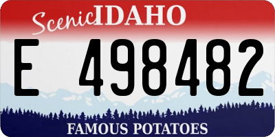 ID license plate E498482