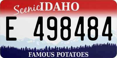 ID license plate E498484