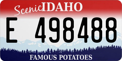 ID license plate E498488