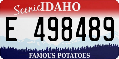 ID license plate E498489