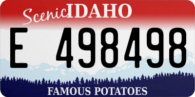 ID license plate E498498