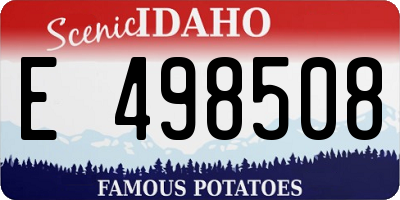 ID license plate E498508