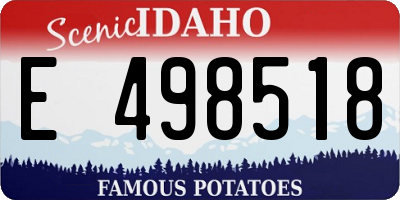 ID license plate E498518