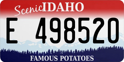 ID license plate E498520