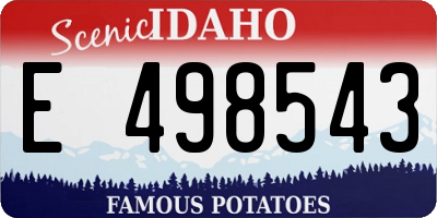 ID license plate E498543