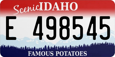 ID license plate E498545