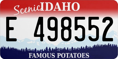 ID license plate E498552