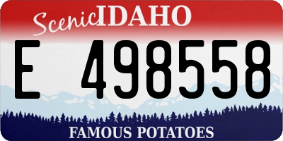 ID license plate E498558