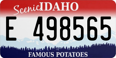 ID license plate E498565