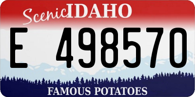 ID license plate E498570