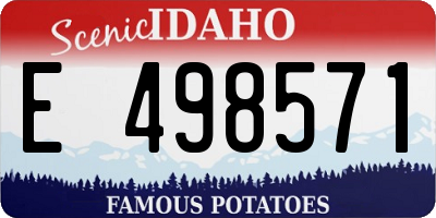 ID license plate E498571