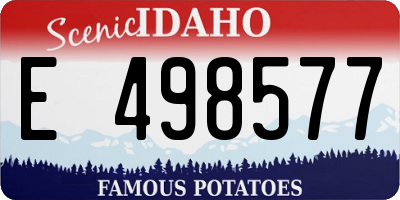ID license plate E498577
