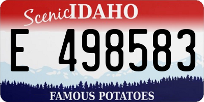 ID license plate E498583