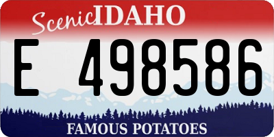 ID license plate E498586