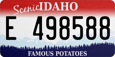 ID license plate E498588
