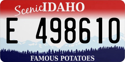 ID license plate E498610