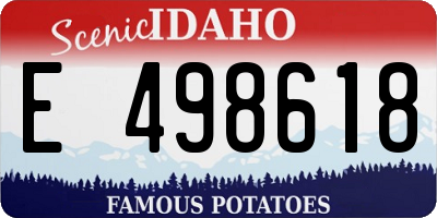 ID license plate E498618