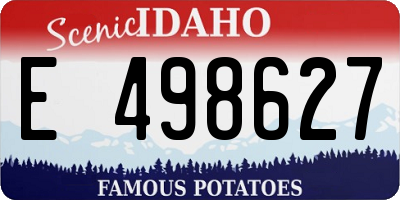 ID license plate E498627