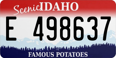 ID license plate E498637