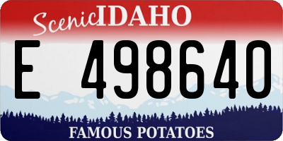 ID license plate E498640