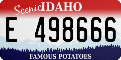 ID license plate E498666