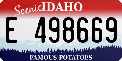 ID license plate E498669