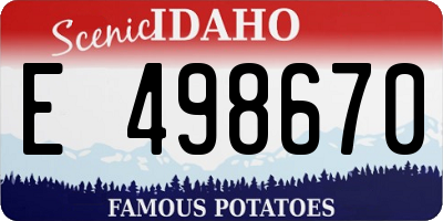 ID license plate E498670